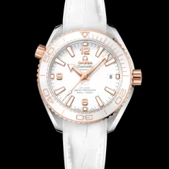39,5 mm, acier ‑ or « Sedna™ » sur bracelet en cuir doublé de caoutchouc|OMEGA Discount