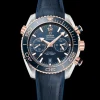 45,5 mm, acier ‑ or « Sedna™ » sur bracelet en cuir doublé de caoutchouc|OMEGA Best