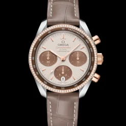 38 mm, acier ‑ or « Sedna™ » sur bracelet en cuir|OMEGA Hot