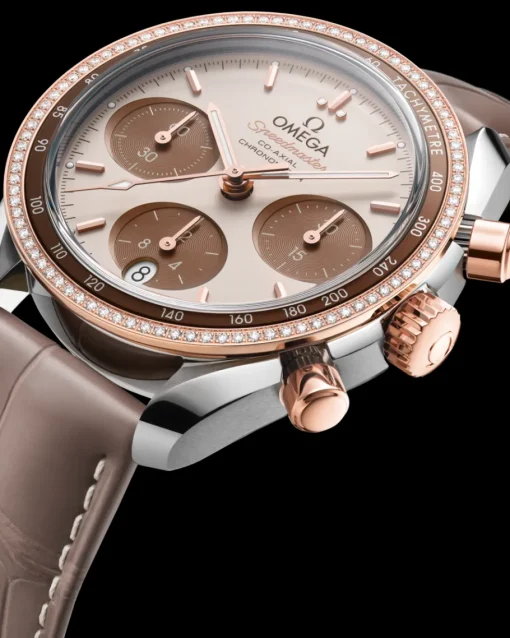 38 mm, acier ‑ or « Sedna™ » sur bracelet en cuir|OMEGA Hot
