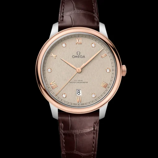 40 mm, acier ‑ or « Sedna™ » sur bracelet en cuir|OMEGA Online