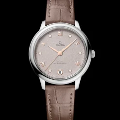 34 mm, acier sur bracelet en cuir|OMEGA Online