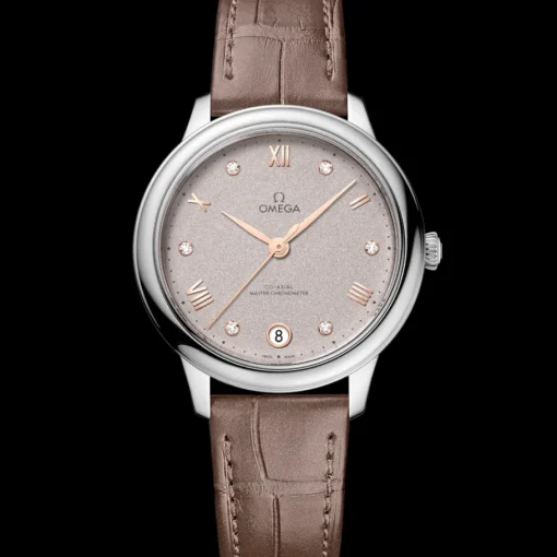 34 mm, acier sur bracelet en cuir|OMEGA Online