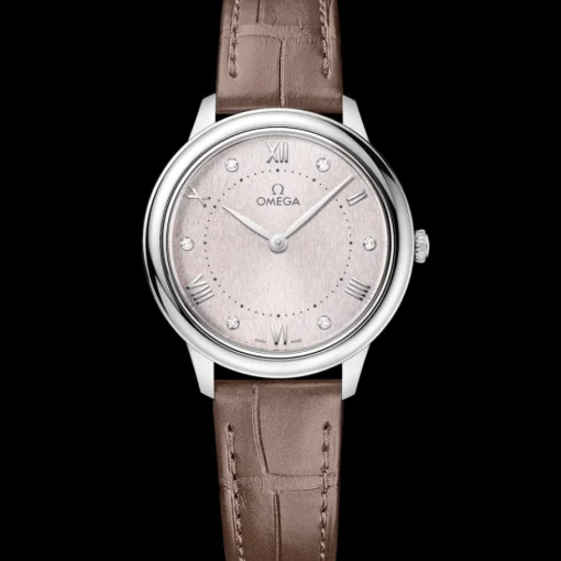 30 mm, acier sur bracelet en cuir|OMEGA Sale