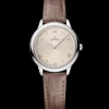 27,5 mm, acier sur bracelet en cuir|OMEGA New