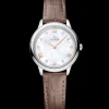 27,5 mm, acier sur bracelet en cuir|OMEGA Hot