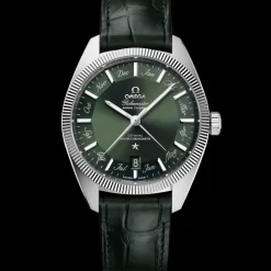 41 mm, acier sur bracelet en cuir|OMEGA Discount