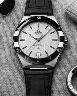 41 mm, acier sur bracelet en cuir|OMEGA Clearance