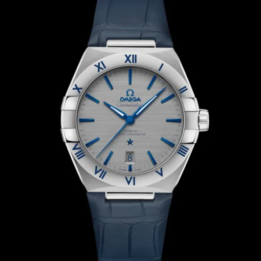39 mm, acier sur bracelet en cuir|OMEGA Online