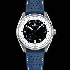 39,5 mm, acier sur bracelet en cuir|OMEGA Clearance