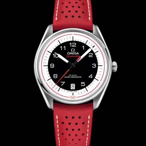 39,5 mm, acier sur bracelet en cuir|OMEGA Hot