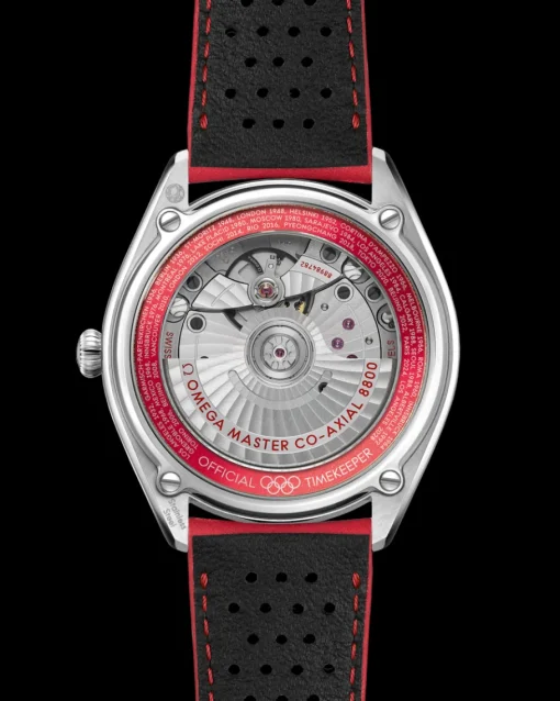 39,5 mm, acier sur bracelet en cuir|OMEGA Hot