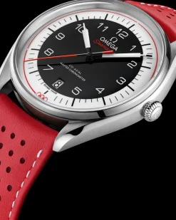 39,5 mm, acier sur bracelet en cuir|OMEGA Hot