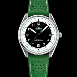 39,5 mm, acier sur bracelet en cuir|OMEGA New