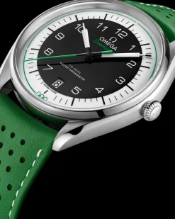 39,5 mm, acier sur bracelet en cuir|OMEGA New