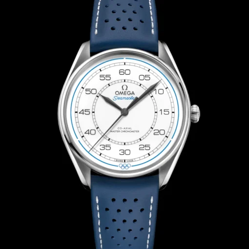 39,5 mm, acier sur bracelet en cuir|OMEGA New