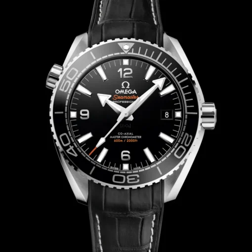 43,5 mm, acier sur bracelet en cuir doublé de caoutchouc|OMEGA New