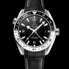 43,5 mm, acier sur bracelet en cuir doublé de caoutchouc|OMEGA Discount