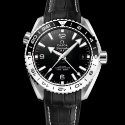 43,5 mm, acier sur bracelet en cuir doublé de caoutchouc|OMEGA Discount