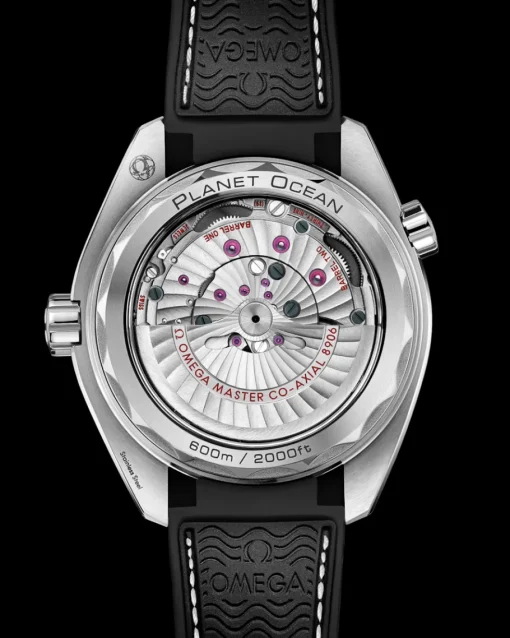 43,5 mm, acier sur bracelet en cuir doublé de caoutchouc|OMEGA Discount