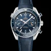 45,5 mm, acier sur bracelet en cuir doublé de caoutchouc|OMEGA Hot