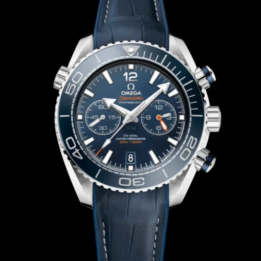 45,5 mm, acier sur bracelet en cuir doublé de caoutchouc|OMEGA Hot