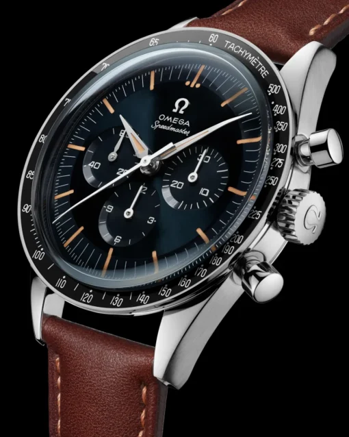 39,7 mm, acier sur bracelet en cuir|OMEGA Clearance