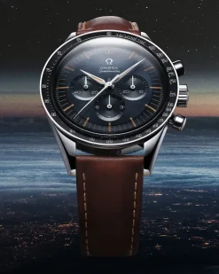39,7 mm, acier sur bracelet en cuir|OMEGA Clearance