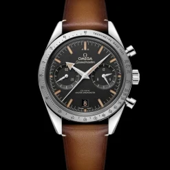 40,5 mm, acier sur bracelet en cuir|OMEGA Clearance