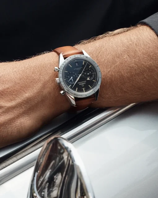 40,5 mm, acier sur bracelet en cuir|OMEGA Clearance
