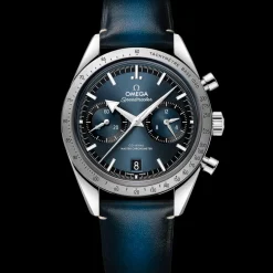 40,5 mm, acier sur bracelet en cuir|OMEGA Discount
