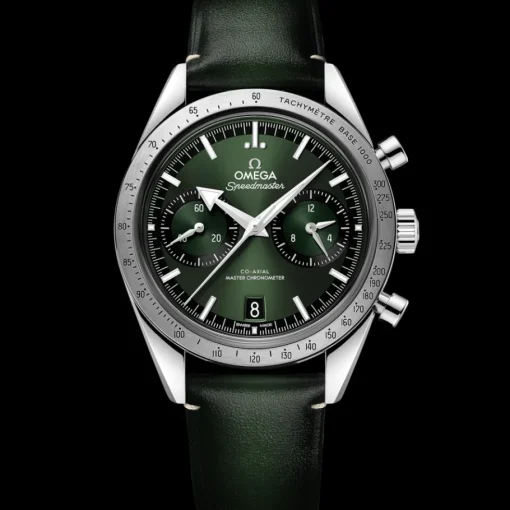 40,5 mm, acier sur bracelet en cuir|OMEGA Discount