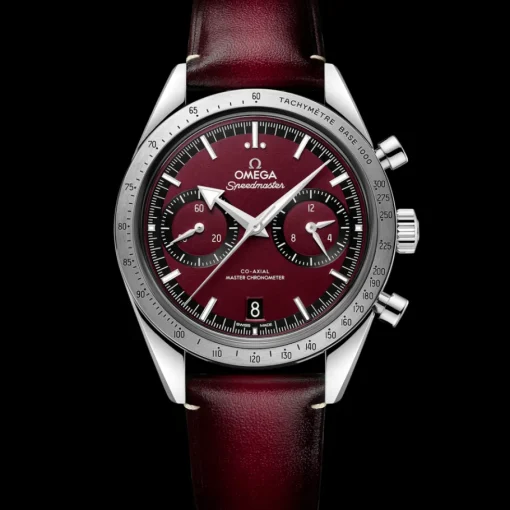 40,5 mm, acier sur bracelet en cuir|OMEGA Fashion