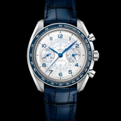 43 mm, acier sur bracelet en cuir|OMEGA Online