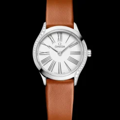26 mm, acier sur bracelet en cuir|OMEGA Fashion