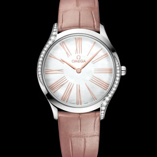 36 mm, acier sur bracelet en cuir|OMEGA New