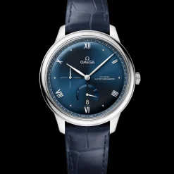 41 mm, acier sur bracelet en cuir|OMEGA New