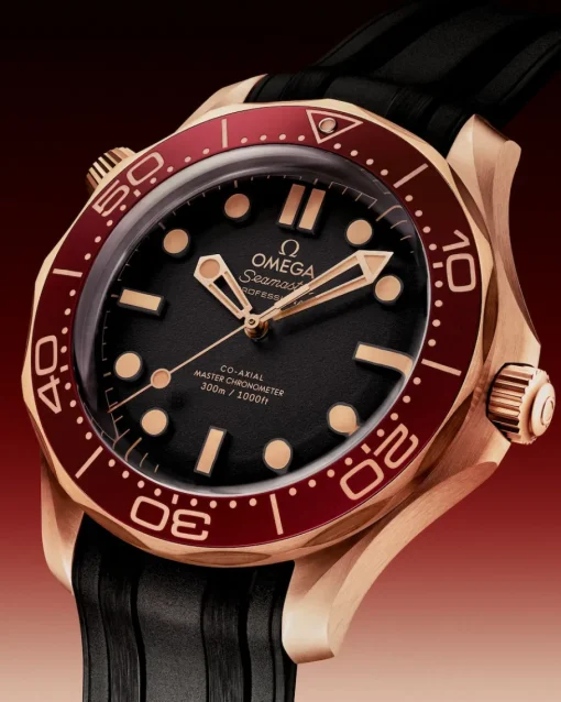 42 mm, Bronze gold sur bracelet caoutchouc|OMEGA New