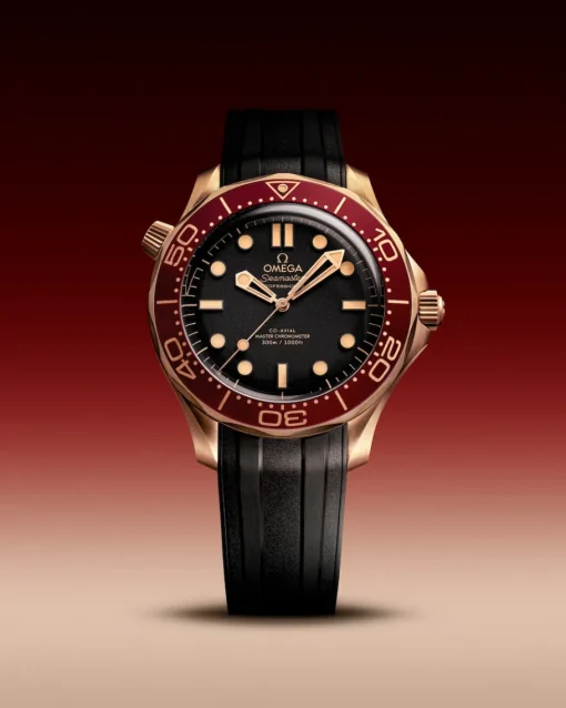 42 mm, Bronze gold sur bracelet caoutchouc|OMEGA New