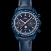 44,25 mm, céramique bleue sur bracelet en cuir|OMEGA Sale