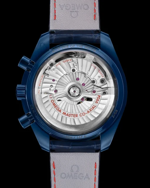 44,25 mm, céramique bleue sur bracelet en cuir|OMEGA Sale