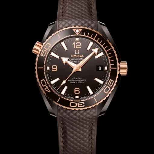 39,5 mm, céramique brune sur bracelet caoutchouc|OMEGA Online