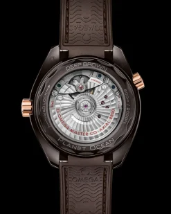 39,5 mm, céramique brune sur bracelet caoutchouc|OMEGA Online