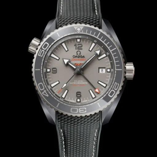 45,5 mm, céramique grise sur bracelet caoutchouc|OMEGA Discount