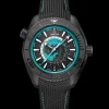 45,5 mm, céramique noire sur bracelet caoutchouc|OMEGA Discount