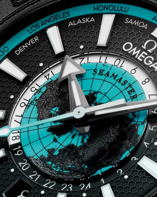 45,5 mm, céramique noire sur bracelet caoutchouc|OMEGA Discount