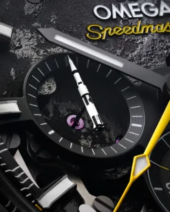 44,25 mm, céramique noire sur bracelet caoutchouc|OMEGA New