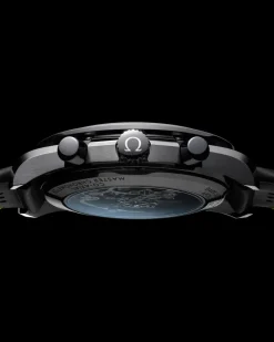44,25 mm, céramique noire sur bracelet caoutchouc|OMEGA New