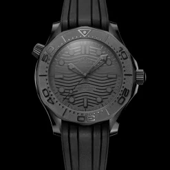 43,5 mm, céramique noire sur bracelet caoutchouc|OMEGA Online