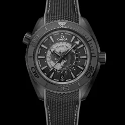 45,5 mm, céramique noire sur bracelet caoutchouc|OMEGA Hot